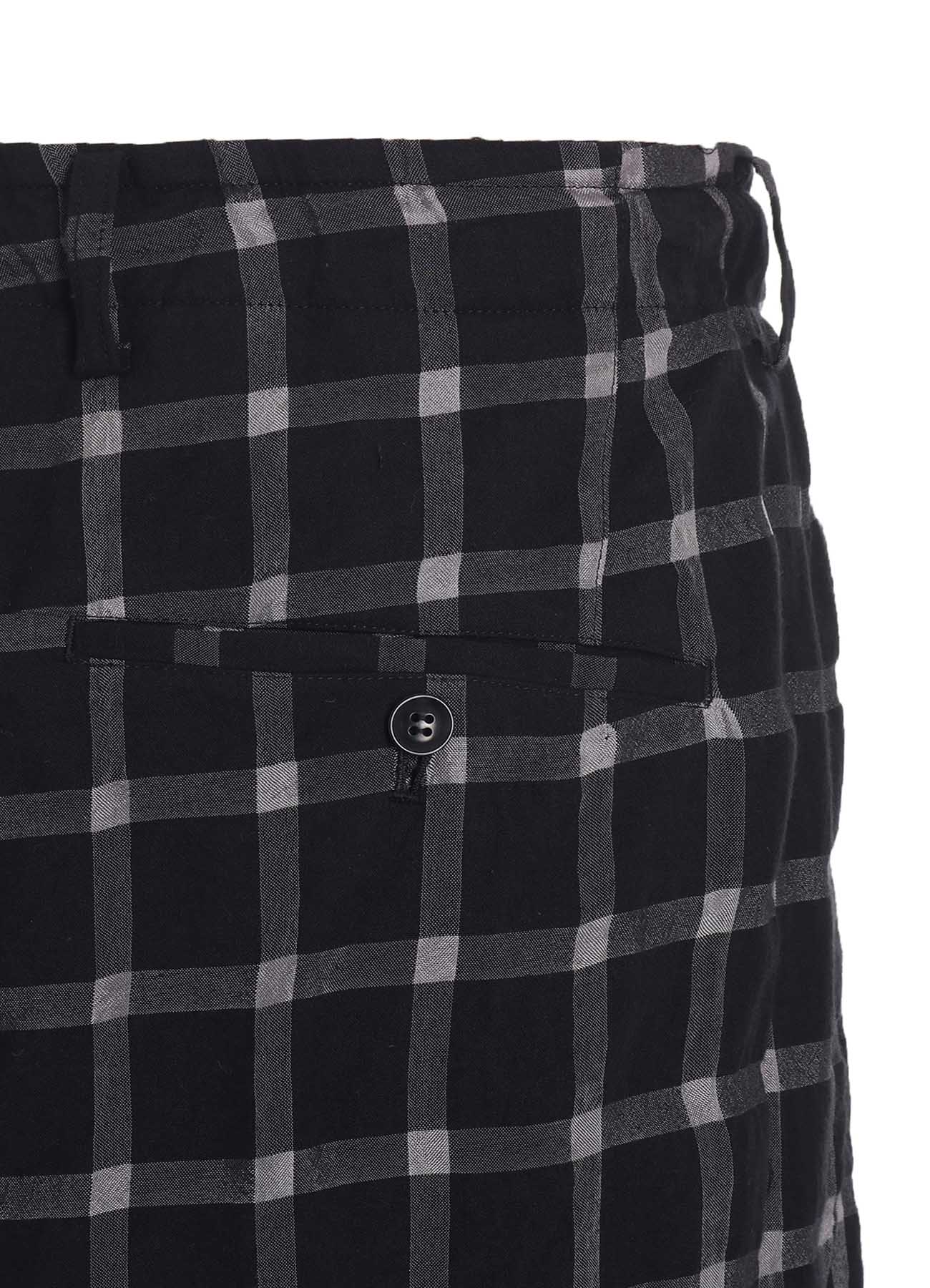 Stylish Cotton Cupro Plaid Pants for Women - Comfortable & Breathable Casual Trousers - Perfect for Office, Travel & Everyday Wear