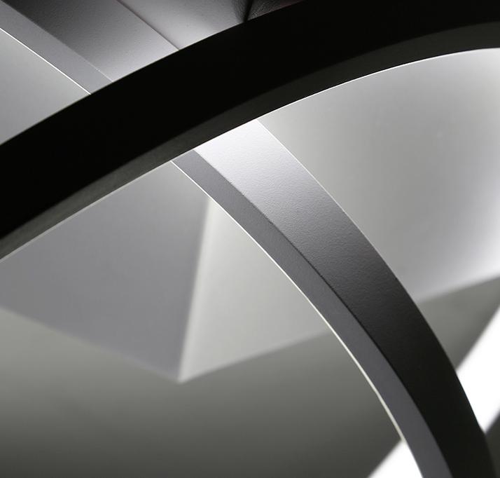 Modern LED TWINS HALO Ceiling Light - Dimmable Flush Mount Fixture for Bedroom, Living Room & Kitchen Lighting - Energy Efficient Contemporary Home Decor
