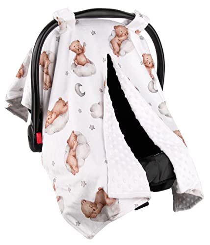 Premium Baby Car Seat Cover - Soft Minky Fabric, 40