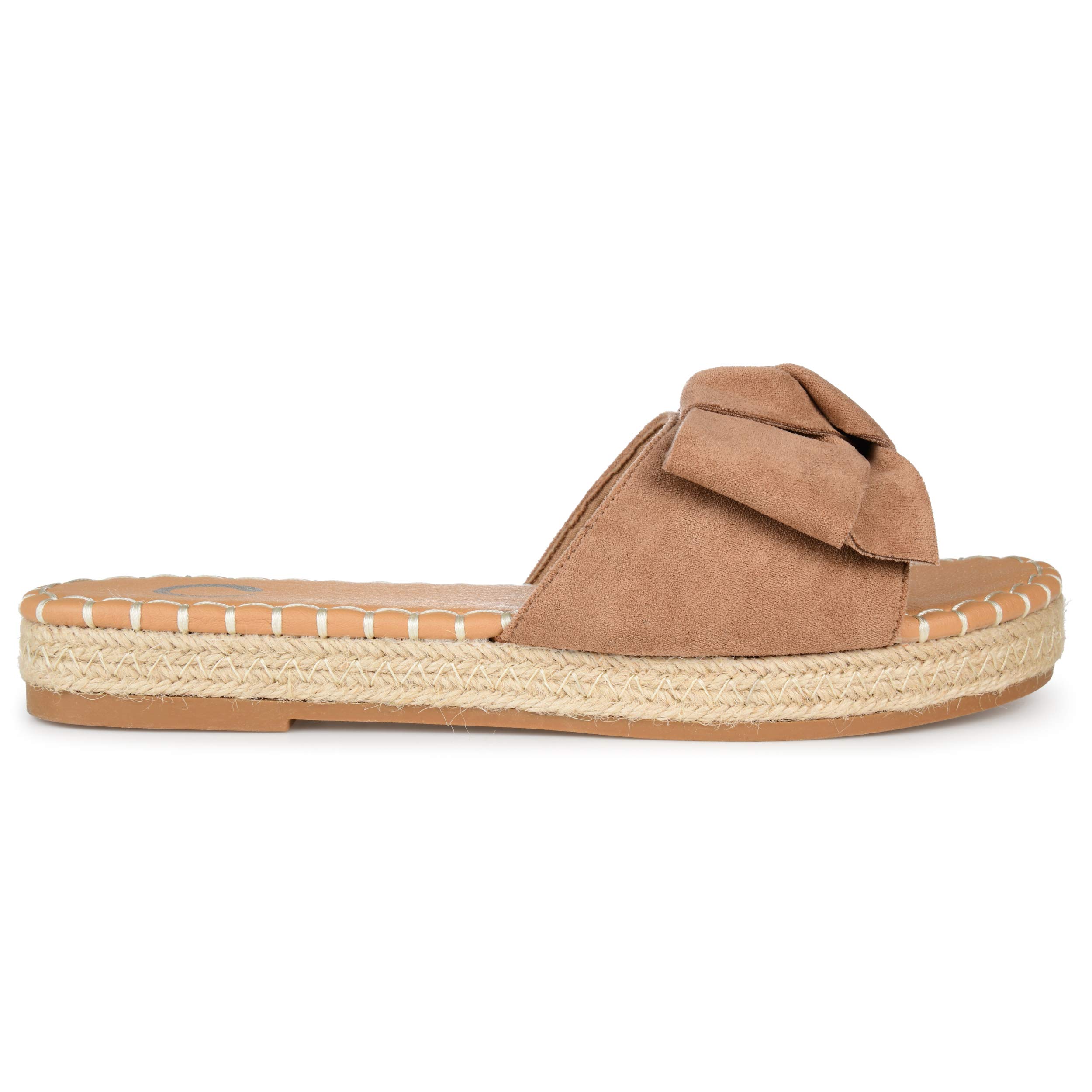 Brinley Co. Women's Comfort Foam Knot Accent Faux Leather Sandals - Stylish & Cushioned Summer Shoes for Beach, Casual Outings & Vacation Wear