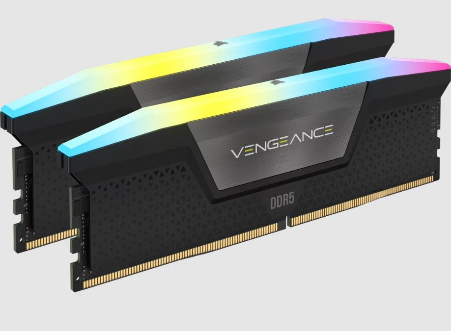 Corsair Vengeance RGB Pro 64GB (2x32GB) DDR5 6000MHz CL40 Desktop Memory Kit - XMP 3.0 Ready for Gaming PCs, Workstations & Content Creation