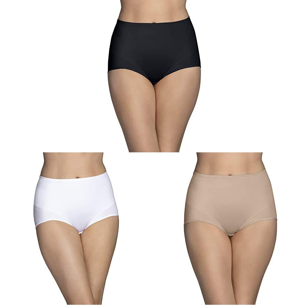 Vanity Fair Women's Comfortable Smoothing Brief Panties with Rear Lift - Perfect for Everyday Wear & Shapewear Under Dresses