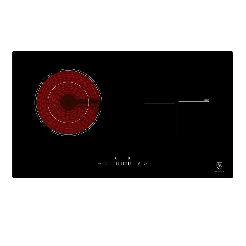 EF HB IV 2734 A 70cm Built-in Induction Hob with Radiant Combi - Energy Efficient Cooktop for Modern Kitchens, Perfect for Home Chefs & Small Spaces
