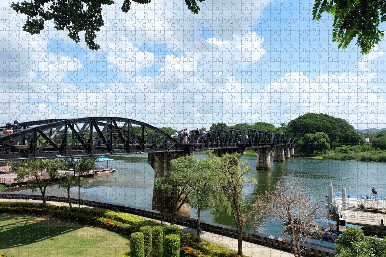 1000-Piece Jigsaw Puzzle for Adults - Thailand's Khwae River Bridge in Kanchanaburi | Scenic Travel Souvenir & Home Decor | Perfect for Relaxation, Gifts & Family Game Nights