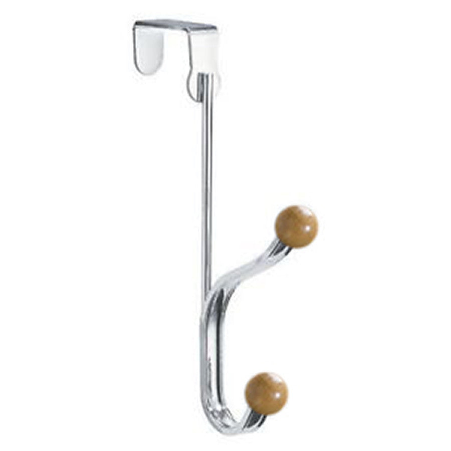 Over The Door Dual Hook - Heavy Duty Hanger for Towels, Robes & Clothes - Space Saving Organizer for Bathroom, Bedroom & Closet