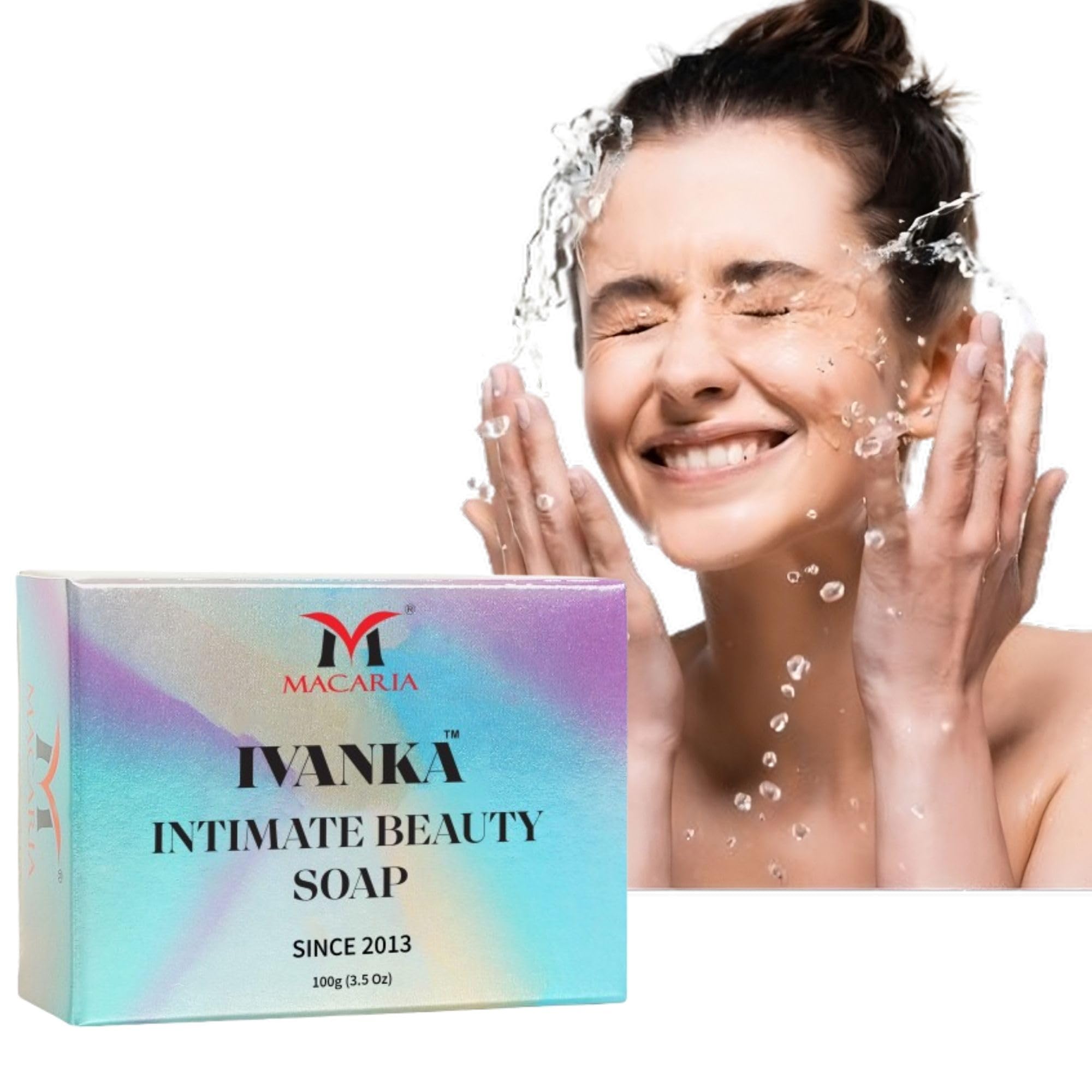 HYALURONIC ACID SKIN WHITENING SOAP - IVANKA BRIGHTENING & FAIRNESS SOAP for Glowing Skin | Gentle Cleansing for Face & Body, Reduces Dark Spots & Even Skin Tone