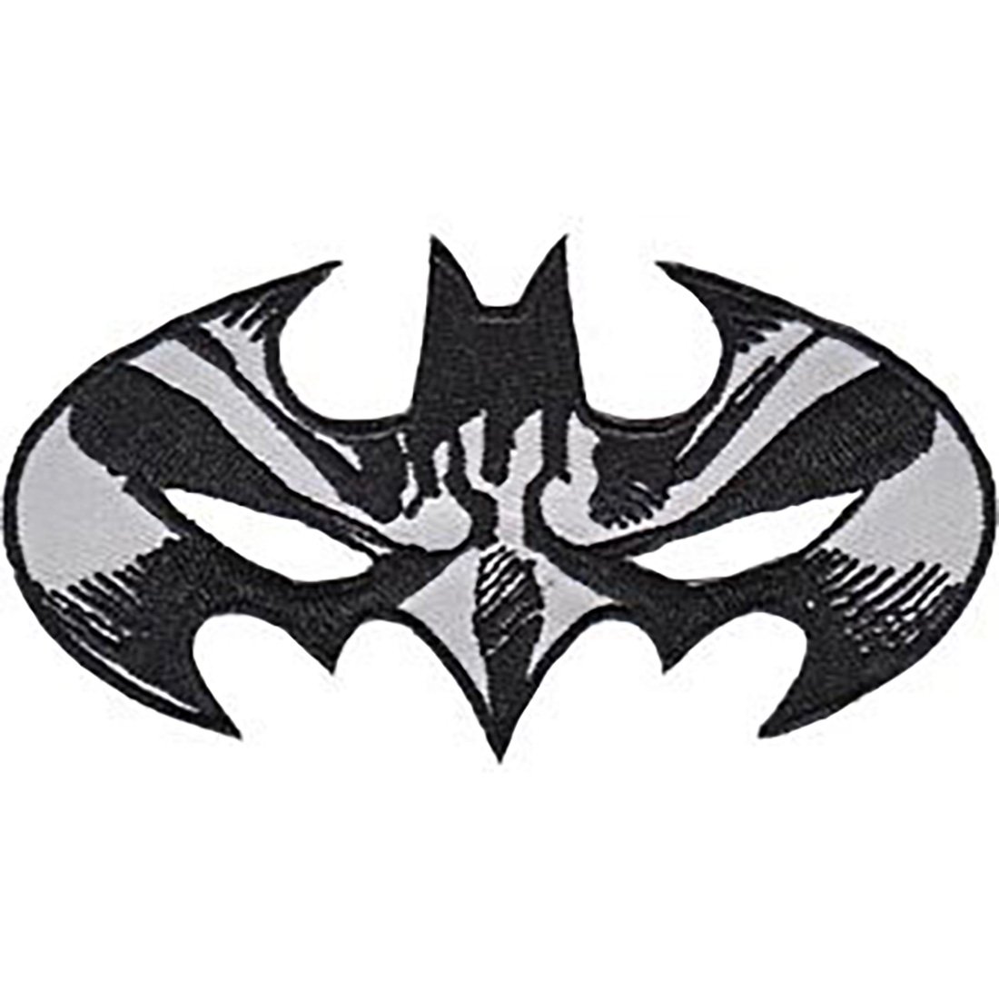 DC Comics Batman Logo Iron On Patch - Embroidered Applique for Jackets, Bags & DIY Crafts - Official Licensed Superhero Costume Accessory