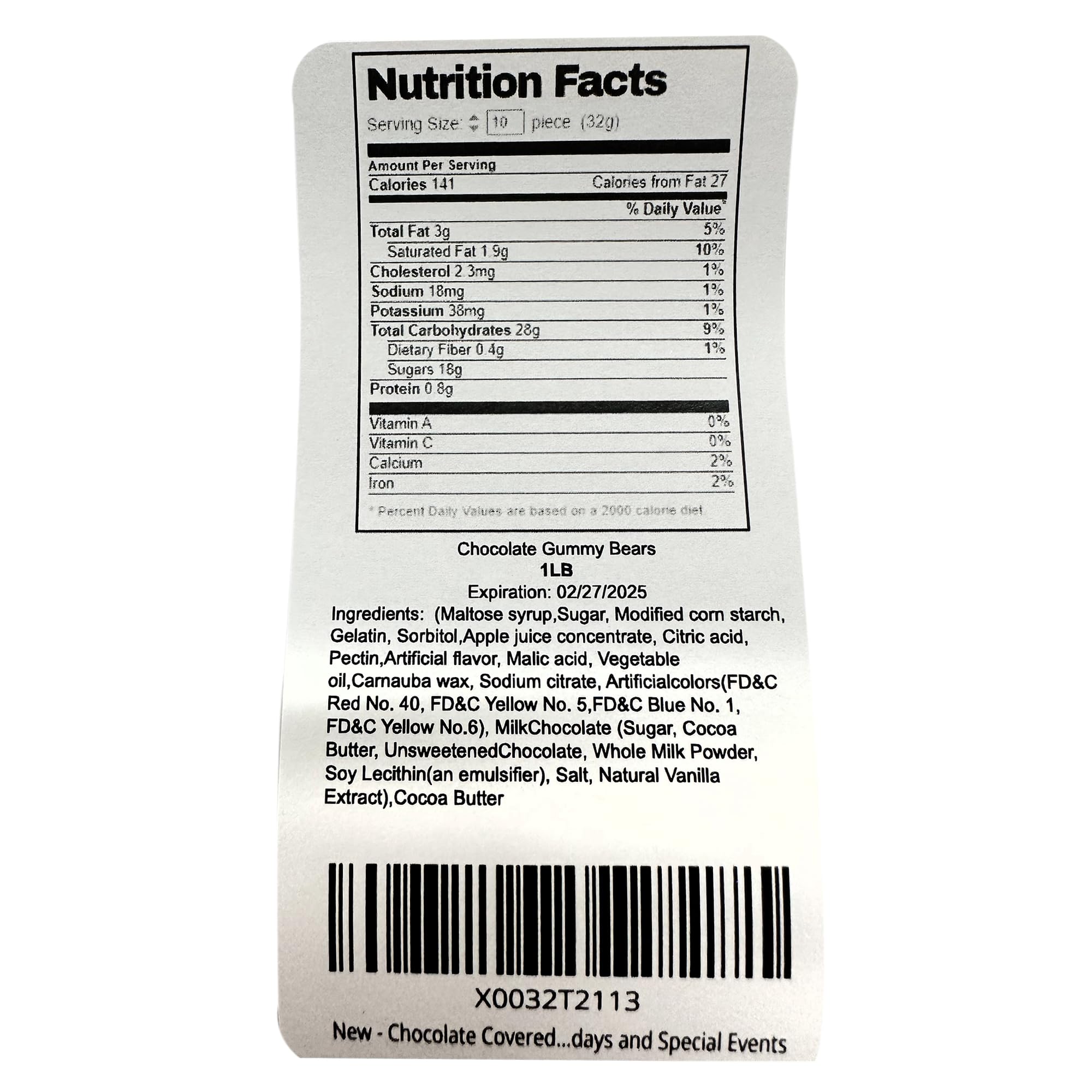Delicious Milk Chocolate Covered Gummi Bears - 1lb Bulk Candy in Resealable Stand-Up Bag - Assorted Fruit Flavors - Perfect for Parties, Holidays, Gifts & Movie Night Snacks