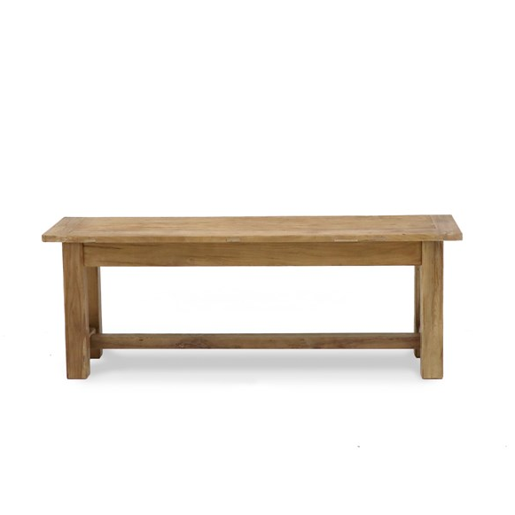 110cm Elm Wood Bench Seat - Rustic Solid Wood Entryway Bench for Hallway, Living Room & Bedroom - Durable & Stylish Home Decor Furniture