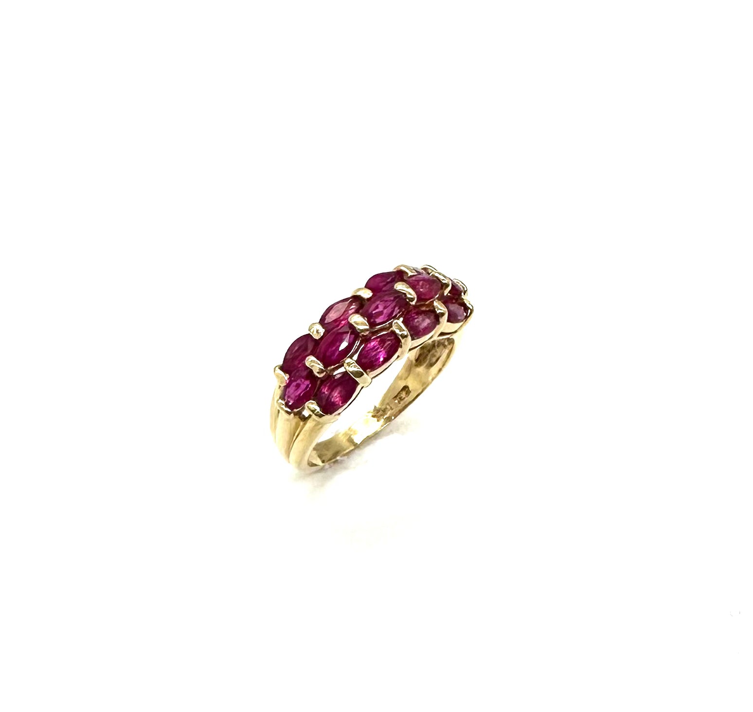 Exquisite Marquise Ruby Woven Ring - 14K Gold Plated Vintage Jewelry for Women | Perfect for Weddings, Anniversaries & Special Occasions