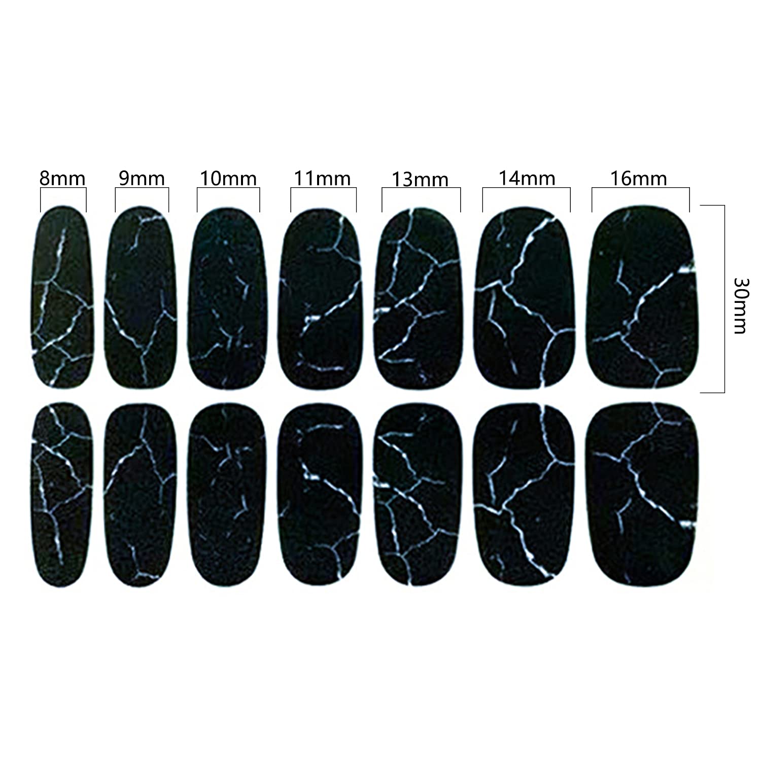 WOKOTO 16 Sheets Mix Design Full Nail Wraps - Gel Nail Polish Strips for Women | Peel & Stick Nail Art Stickers | Gradient Pointed Design | Perfect for Parties, Weddings & Everyday Wear