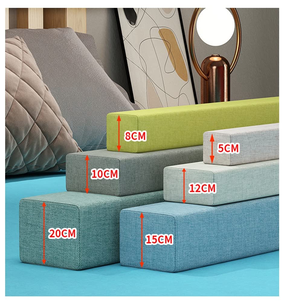 Soft Beige Bed Gap Filler Wedge Pillow - 10x5x50cm Headboard Pillow for Mattress Support | Perfect for Closing Gaps Between Bed and Wall, Enhancing Comfort for Reading & Relaxing in Bed