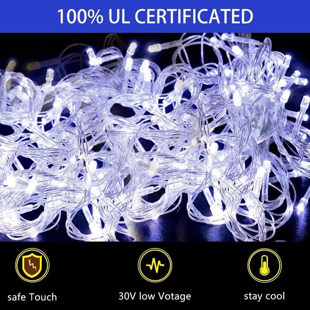 DANLI 320 LED Christmas String Lights - 9x12FT Outdoor Fairy Lights for Christmas Tree, Holiday Yard, Patio, Gate & Party Decorations | Waterproof & Energy-Efficient for Indoor/Outdoor Use