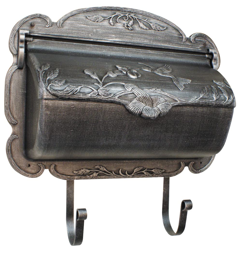 Special Lite Hummingbird Horizontal Wall Mount Mailbox - Swedish Silver Aluminum Mailbox for Wall Mount - SHB-1004-SW | Durable Outdoor Mailbox for Homes, Apartments & Offices | Weather-Resistant & Secure Mail Delivery Solution