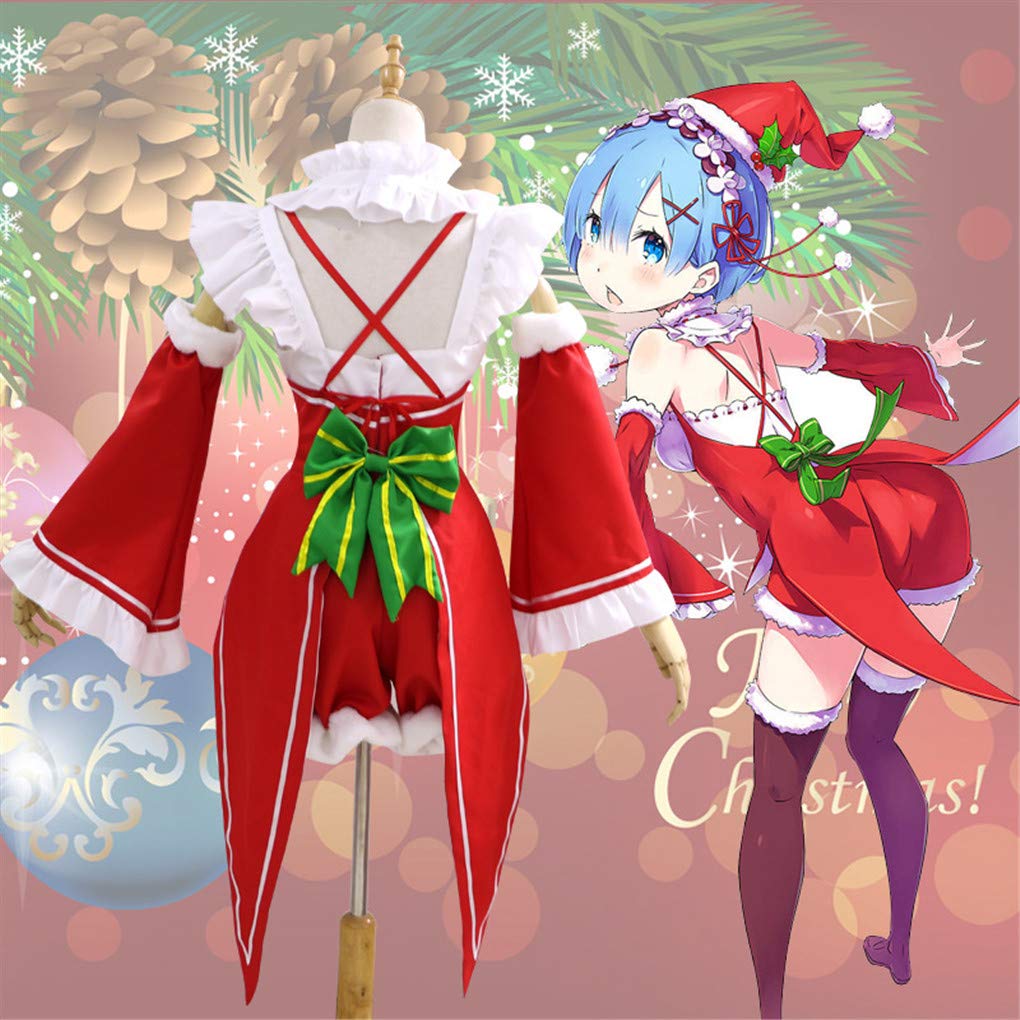 Re:Zero Rem & Ram Cosplay Costume - Anime Maid Dress Outfit for Halloween, Christmas & Convention Cosplay