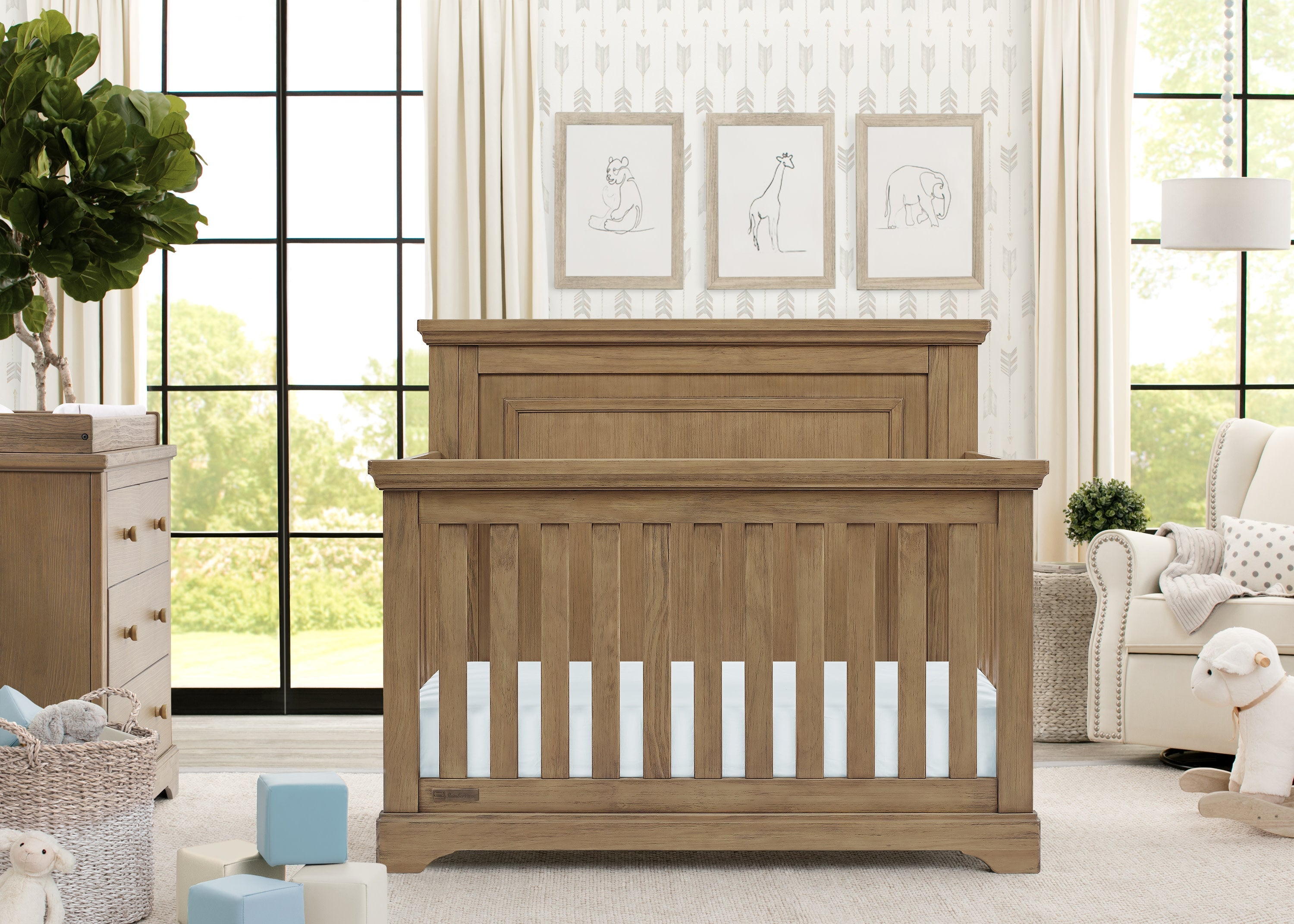 Paloma 4-in-1 Convertible Baby Crib - Toddler Bed, Daybed & Full-Size Bed - Modern Nursery Furniture for Boys & Girls - Perfect for Newborns to Teens Bedroom