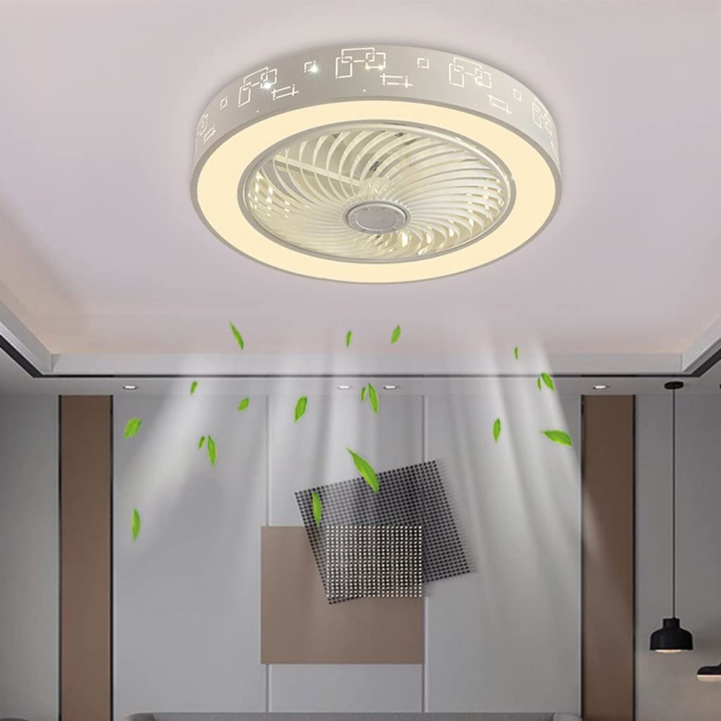 Modern Bladeless Ceiling Fan with Lights & Remote - Bedroom, Living Room