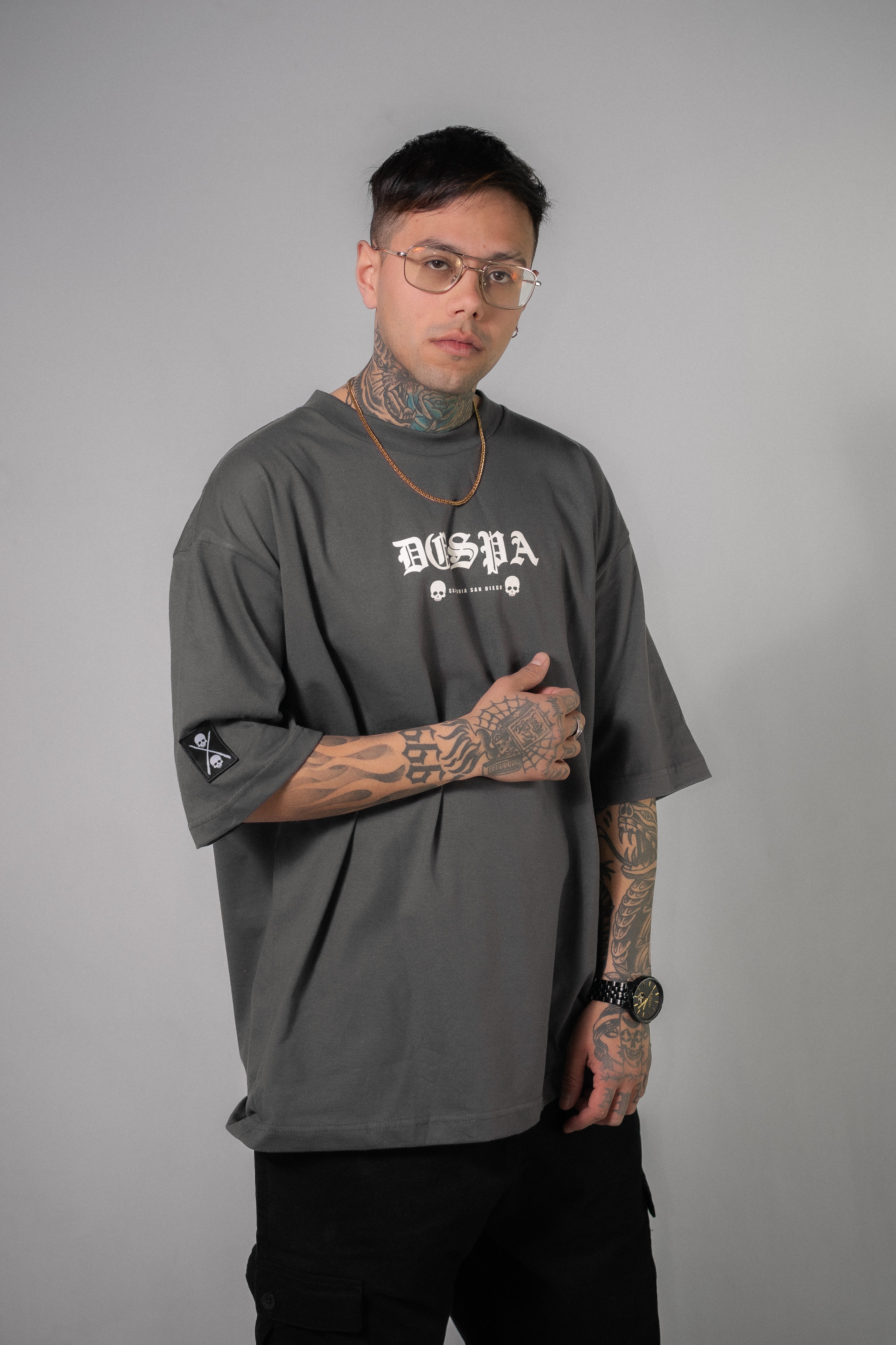 Premium Gray 4A H Design T-Shirt for Men - Comfortable & Stylish Casual Wear for Everyday Outfits