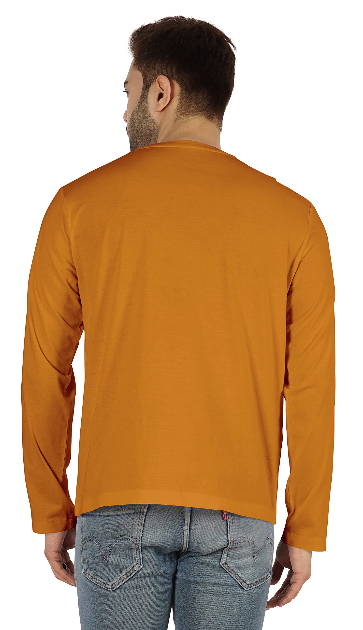 Inkmeso Men's Long Sleeve Cotton T-Shirt - Lightweight Basic Solid Color Casual Shirt for Everyday Wear, Work & Outdoor Activities