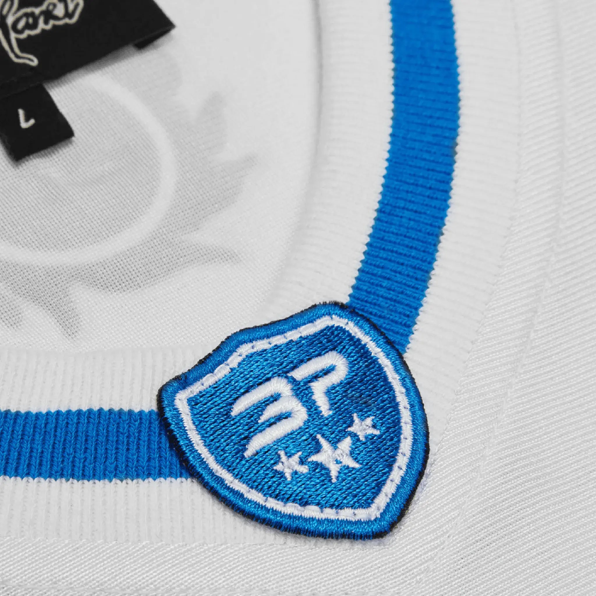 Broken Planet White and Blue Football Jersey - Men's Sports Jersey for Soccer, Training, and Match Play - Perfect for Fans, Players, and Casual Wear