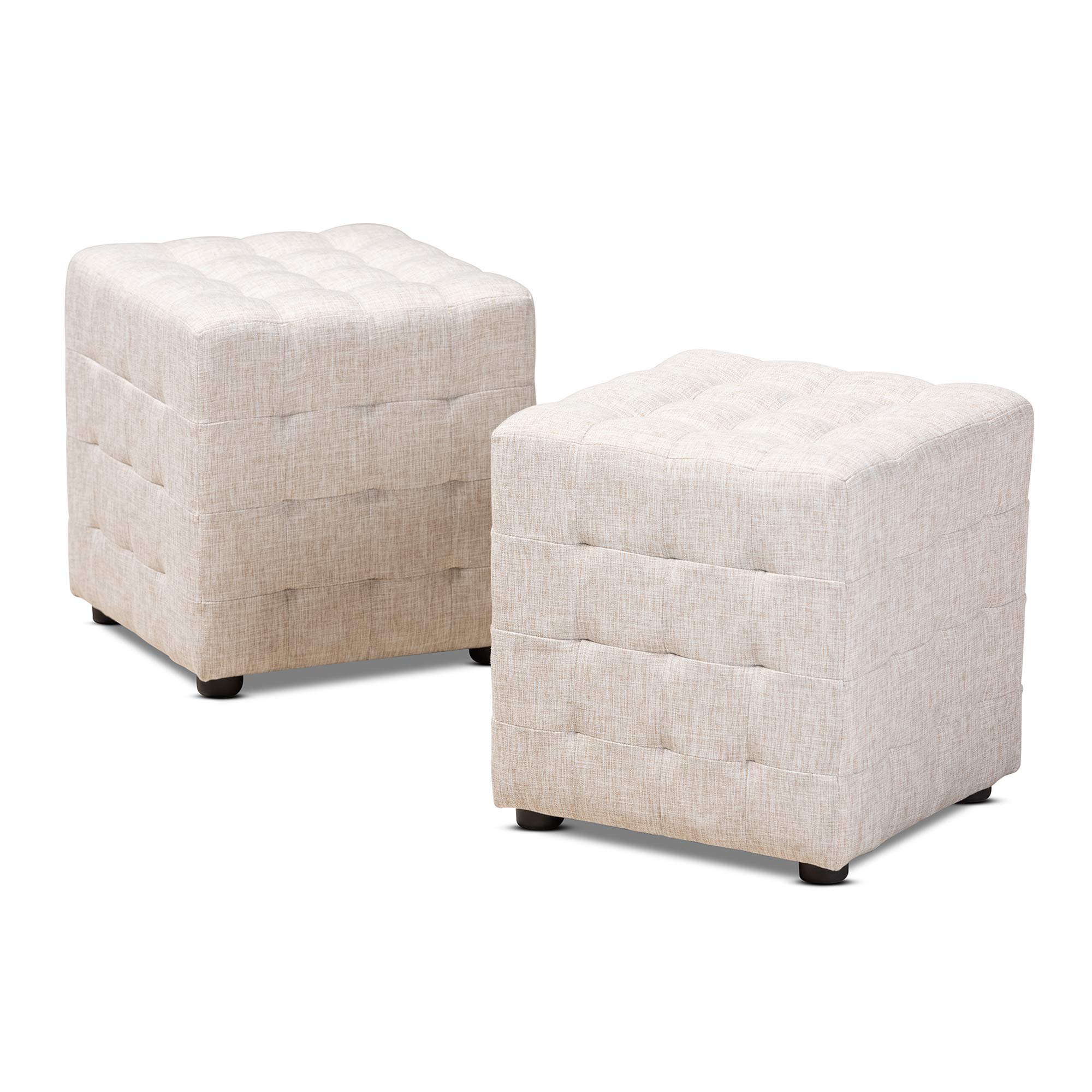 Baxton Studio Beige Ottoman with Storage - Perfect for Living Room, Bedroom & Home Decor - One Size Fits All