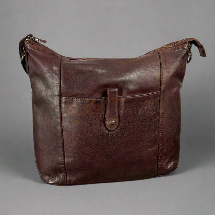 MET Front Snap Leather Handbag for Women - Stylish Crossbody Purse with Adjustable Strap, Perfect for Work, Travel & Everyday Use