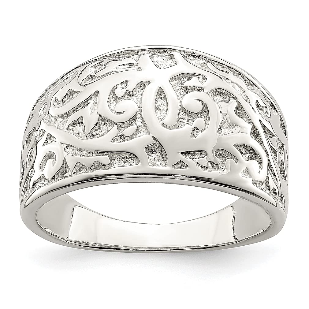 925 Sterling Silver Swirl Design Band Ring for Women - Dainty Stackable Jewelry Gift for Her - Perfect for Everyday Wear, Anniversaries & Special Occasions