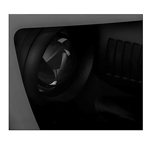 LED Tube Projector Headlights - Black/Smoke Compatible with 2005-2011 Toyota Tacoma - High Brightness for Night Driving & Off-Road Adventures