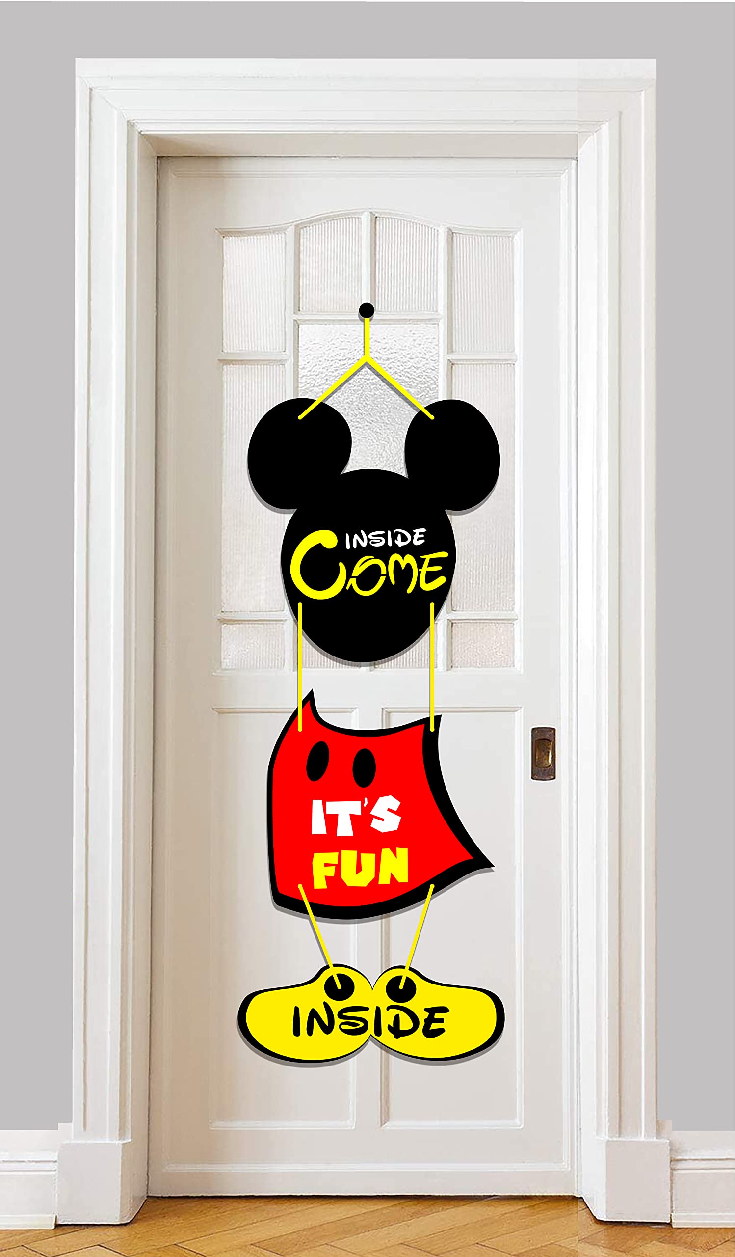 Seyal® - Mickey Mouse Large Door Hanger for Kids Room Decor - Perfect for Birthday Parties, Baby Showers & Nursery Decorations