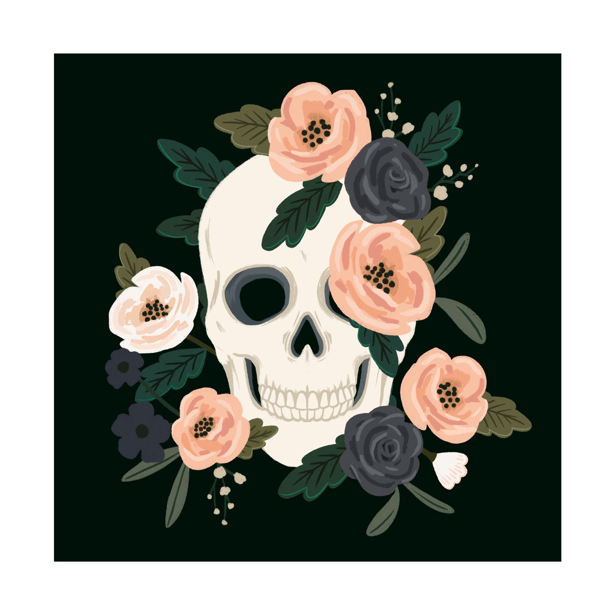 Victoria Barnes 'Skull And Snake III' Canvas Wall Art Print - Gothic Home Decor for Living Room, Bedroom & Office | Trademark Fine Art Collection