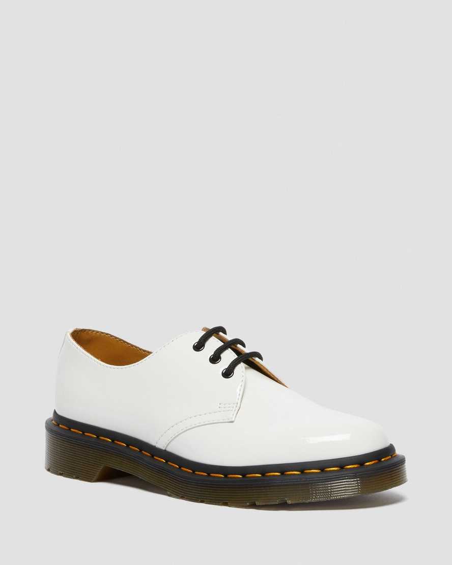 Dr. Martens 1461 White Patent Leather Oxford Shoes - Classic Unisex Style for Men & Women - Perfect for Work, Casual & Formal Occasions