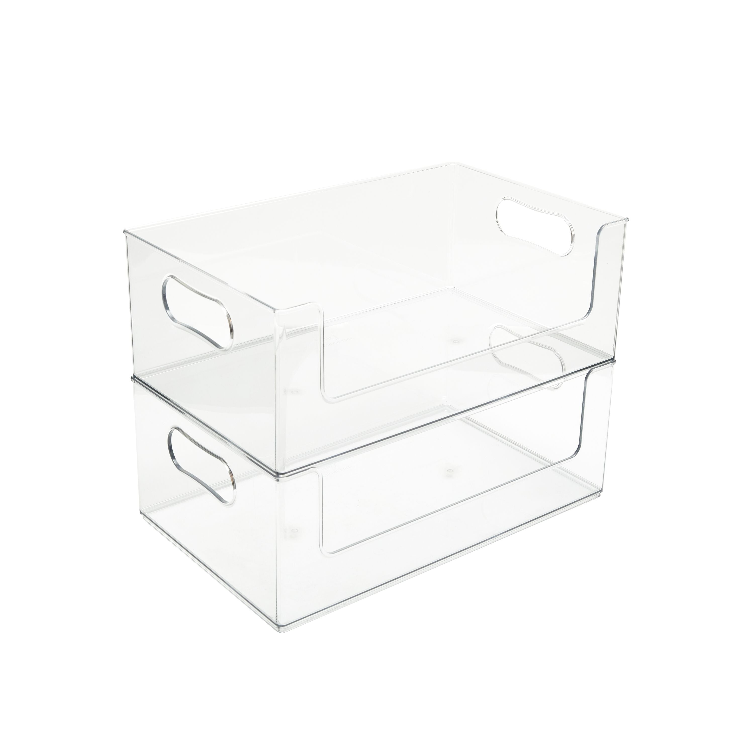 The Home Edit XL Open Front Bin - Large Storage Baskets for Organizing Closet, Pantry & Shelves - Perfect for Home, Office & Kids Room Organization