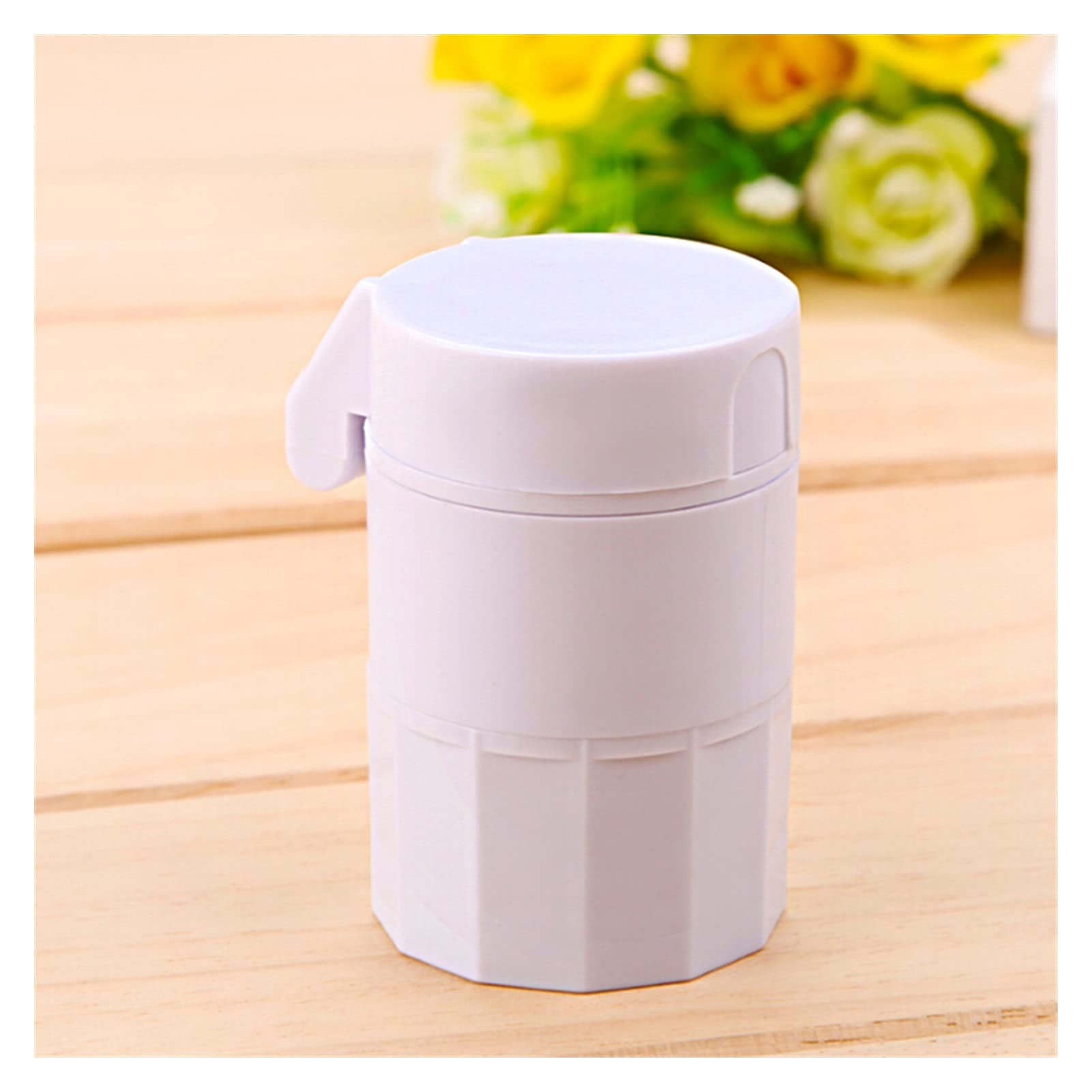 4-in-1 Portable Pill Crusher Grinder - 4 Layer Medicine Tablet Powder Grinder & Storage Box with Pill Splitter | Perfect for Travel, Home & Nursing Care (Color: 1)