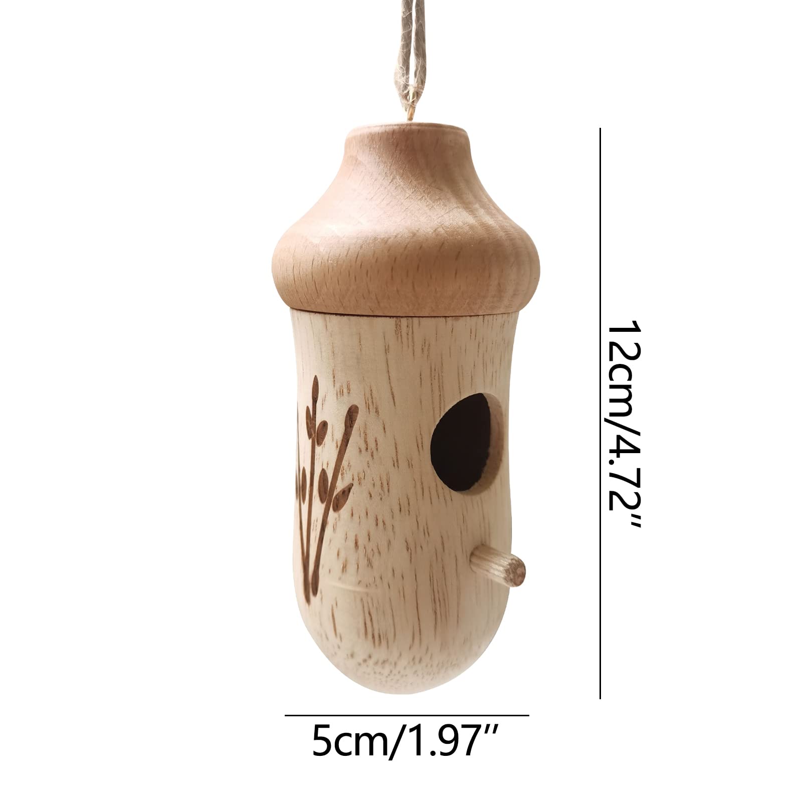 Hummingbird House - Handcrafted Wooden Hanging Bird House for Outdoor & Garden Decor, Attracts Hummingbirds & Small Birds Like Sparrows - Perfect for Backyard, Patio, Balcony and Nature Lovers
