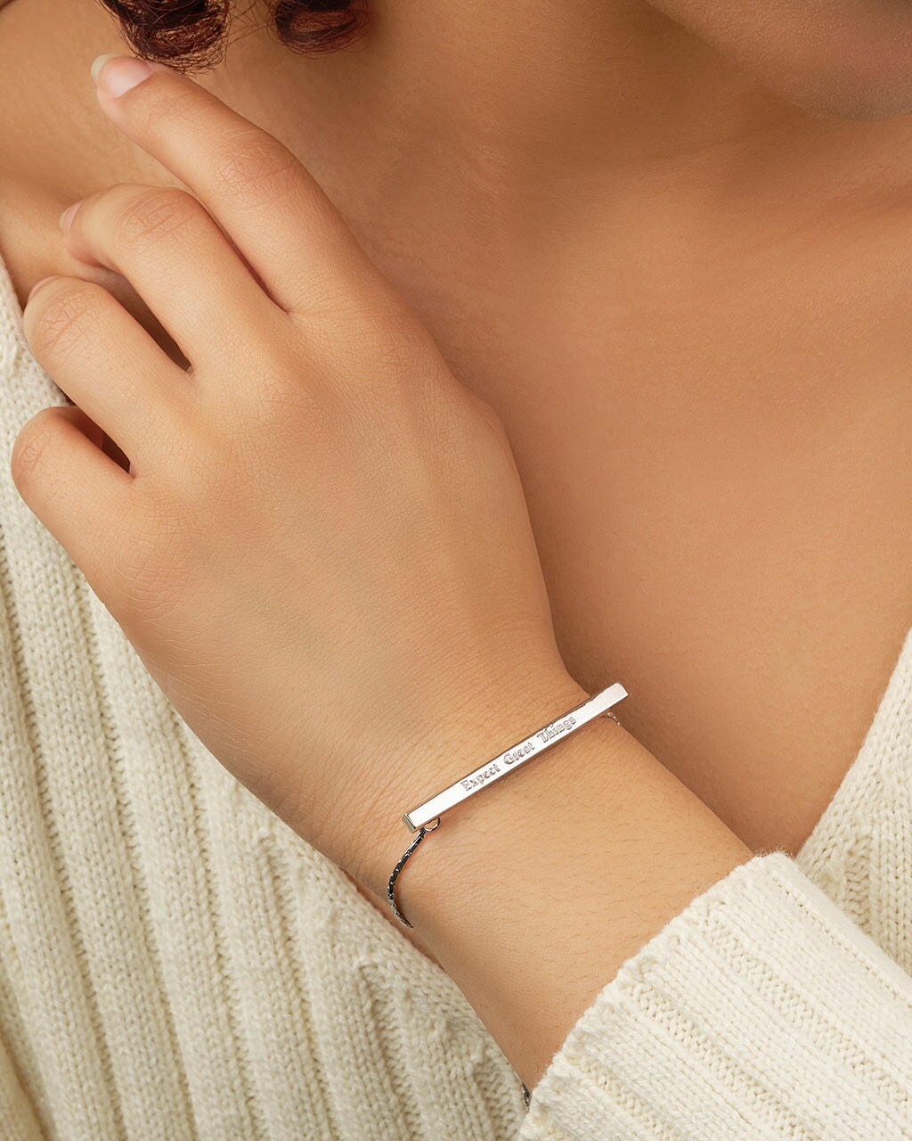 Inspirational Bar Slider Bracelet for Women - Motivational Jewelry Gift for Her - Perfect for Everyday Wear, Work & Special Occasions