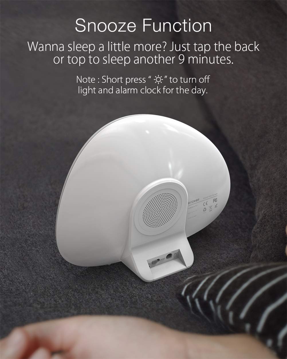Sunrise Alarm Clock with 10 Natural Sounds & 7 Color LED Light - Smart Wake Up Light, Sunset Simulation, Touch Control, Dimmable Bedside Lamp for Gentle Morning Wakeup & Nighttime Relaxation