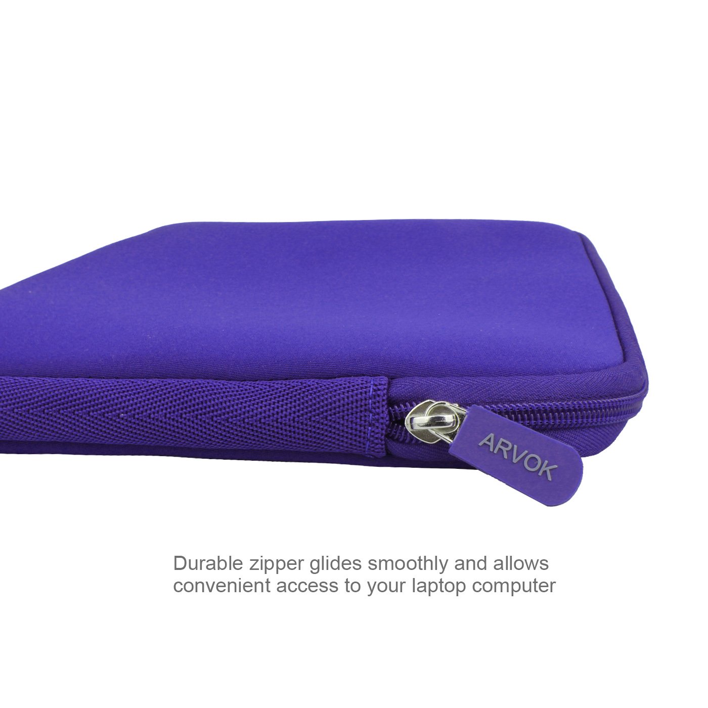 Premium 13-14 Inch Laptop Sleeve Case for MacBook Pro/Air, HP, Dell, Lenovo, Asus, Acer - Water-Resistant Protective Pouch with Soft Interior - Perfect for Work, School & Travel - Purple