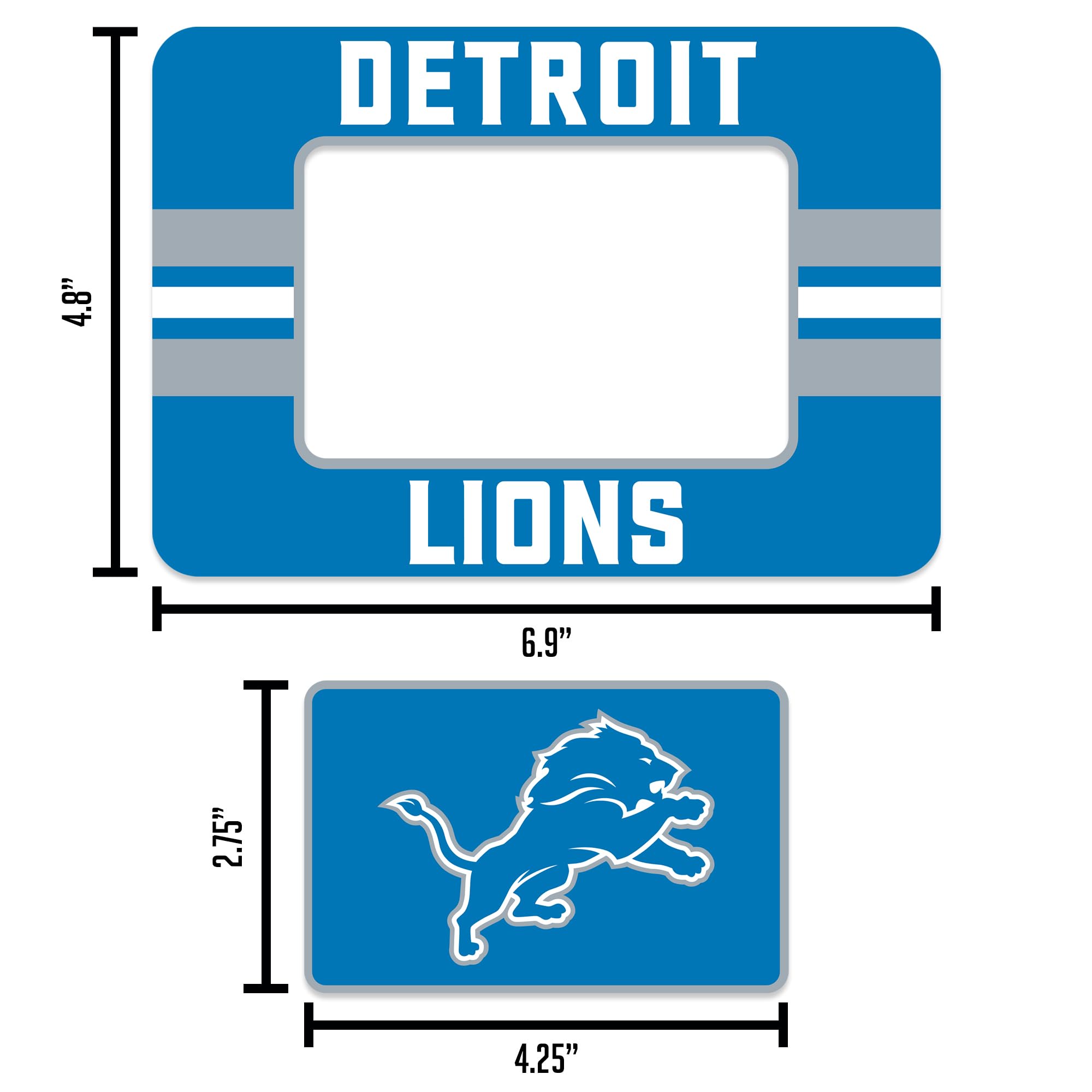 NFL Football Stripes Magnetic Picture Frame & Magnet Set (5
