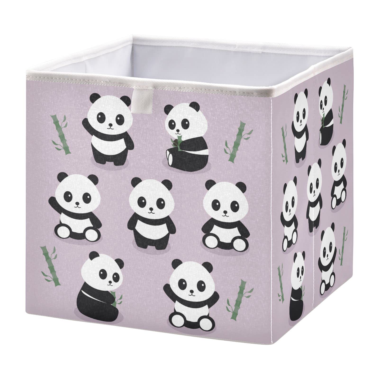 Collapsible Fabric Storage Cubes with Handles - 11x11x11 Inch Closet Organizer Bins for Clothes, Toys & Gifts | Waterproof Lining | Space-Saving Foldable Design | Perfect for Bedroom, Nursery, Playroom & Office Organization