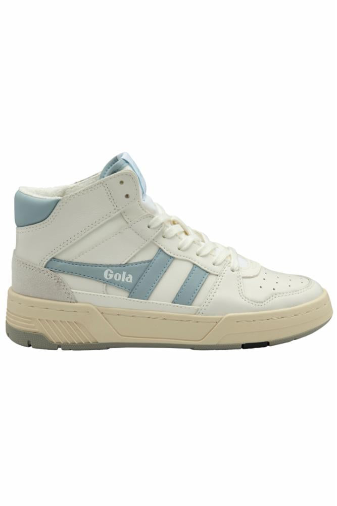 Gola Women's All Court High Lace White Sneakers - Classic Retro Tennis Shoes for Women - Perfect for Casual Wear, Gym & Street Fashion