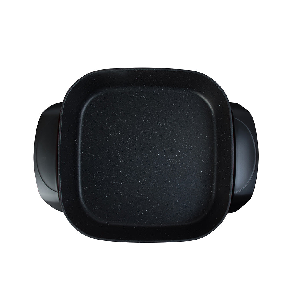 12-Inch Square Electric Skillet - Nonstick Black Electric Frying Pan for Home Cooking, Perfect for Pancakes, Stir Fry & Family Meals