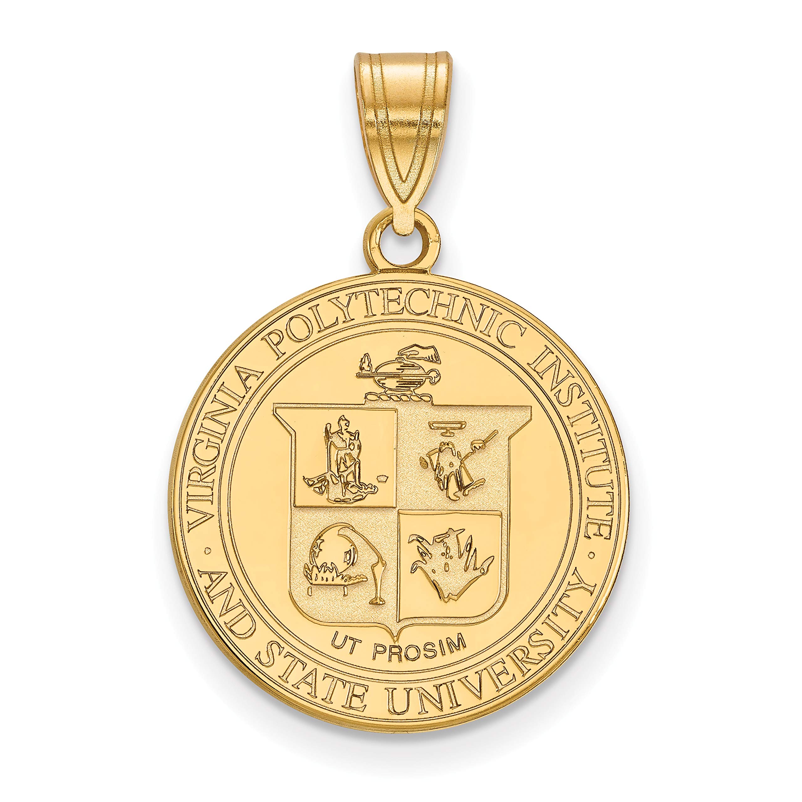 Virginia Tech Hokies Official School Crest Pendant - 18K Gold Plated Sterling Silver Necklace for Alumni, Students & Fans - Perfect for Game Day, Graduation Gifts & School Spirit Jewelry