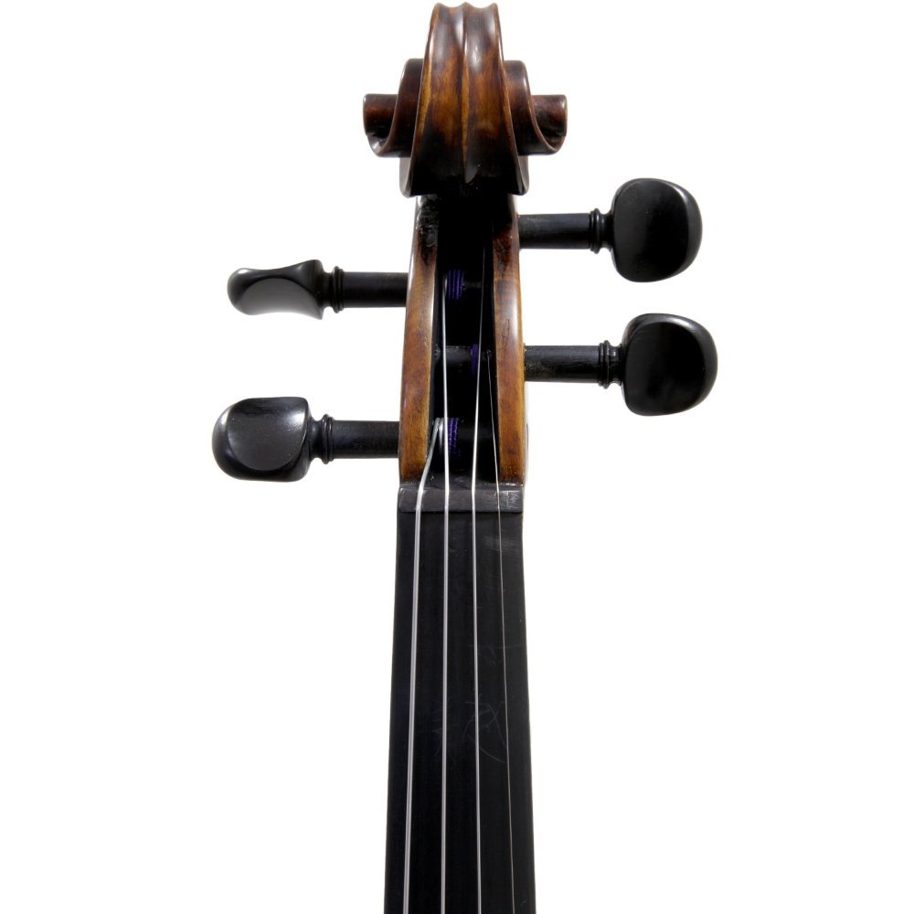 Premium 1/2 Size Hand Carved Ebony Violin Outfit - PTVNSH100 with Case, Bow, Strings, Tuner, Mute & Rosin - Perfect for Students, Beginners & Professional Practice at Home or School