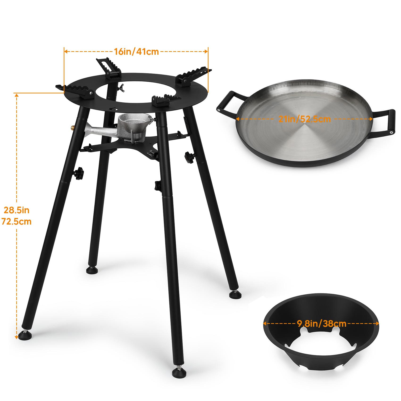 Onlyfire 180,000 BTU Propane Burner Stand Set with 21