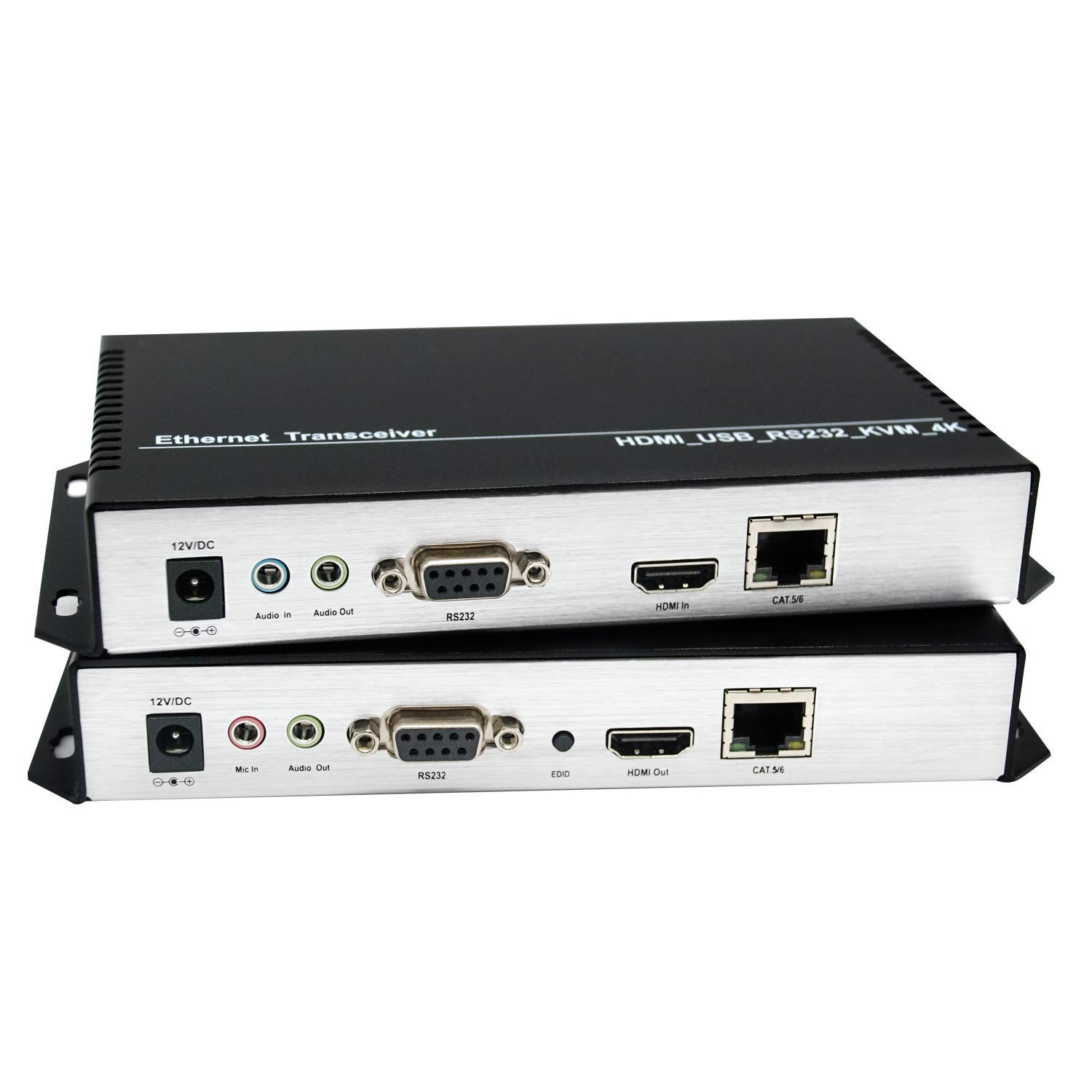 ORIVISION 4K/1080P HDMI USB KVM Extender Over CAT5/6 Cable - 120M (390ft) Range, 1080P@30Hz, Keyboard & Mouse Sharing, USB 2.0 & HDMI 1.4 Support - Ideal for Home Office, Data Centers, and Multi-Computer Workstations