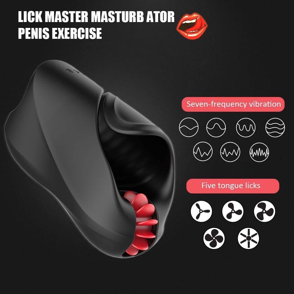Btrice Electric Male Masturbator with 5 Tongue Modes - Automatic Vibrating Airplane Cup for Enhanced Pleasure | Perfect for Solo Play, Couples Fun & Discreet Personal Use