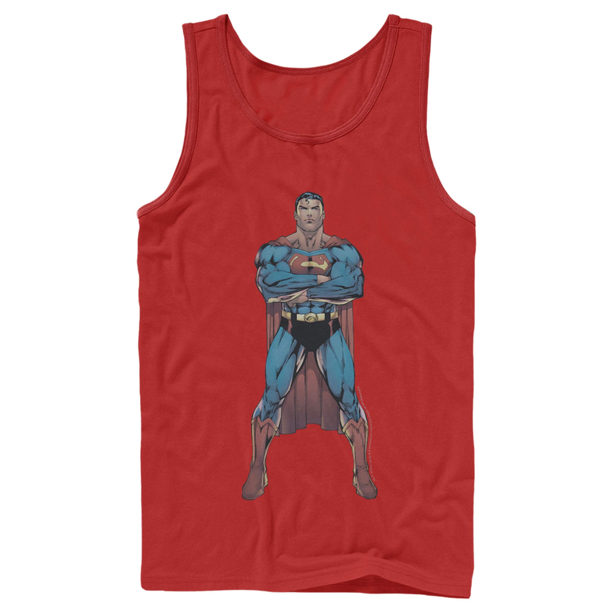 Superman Bold Hero Pose Men's Tank Top - Graphic Muscle Tee for Superhero Fans & Comic Con Cosplay