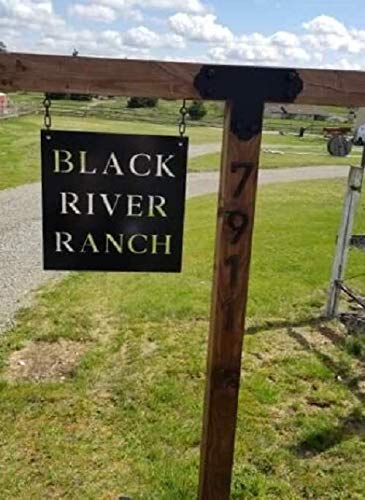 Custom Metal Personalized Ranch Entrance Sign - Farm, House & Business Property Sign - Durable Outdoor Signage for Ranch, Farmhouse, Business & Home Decor