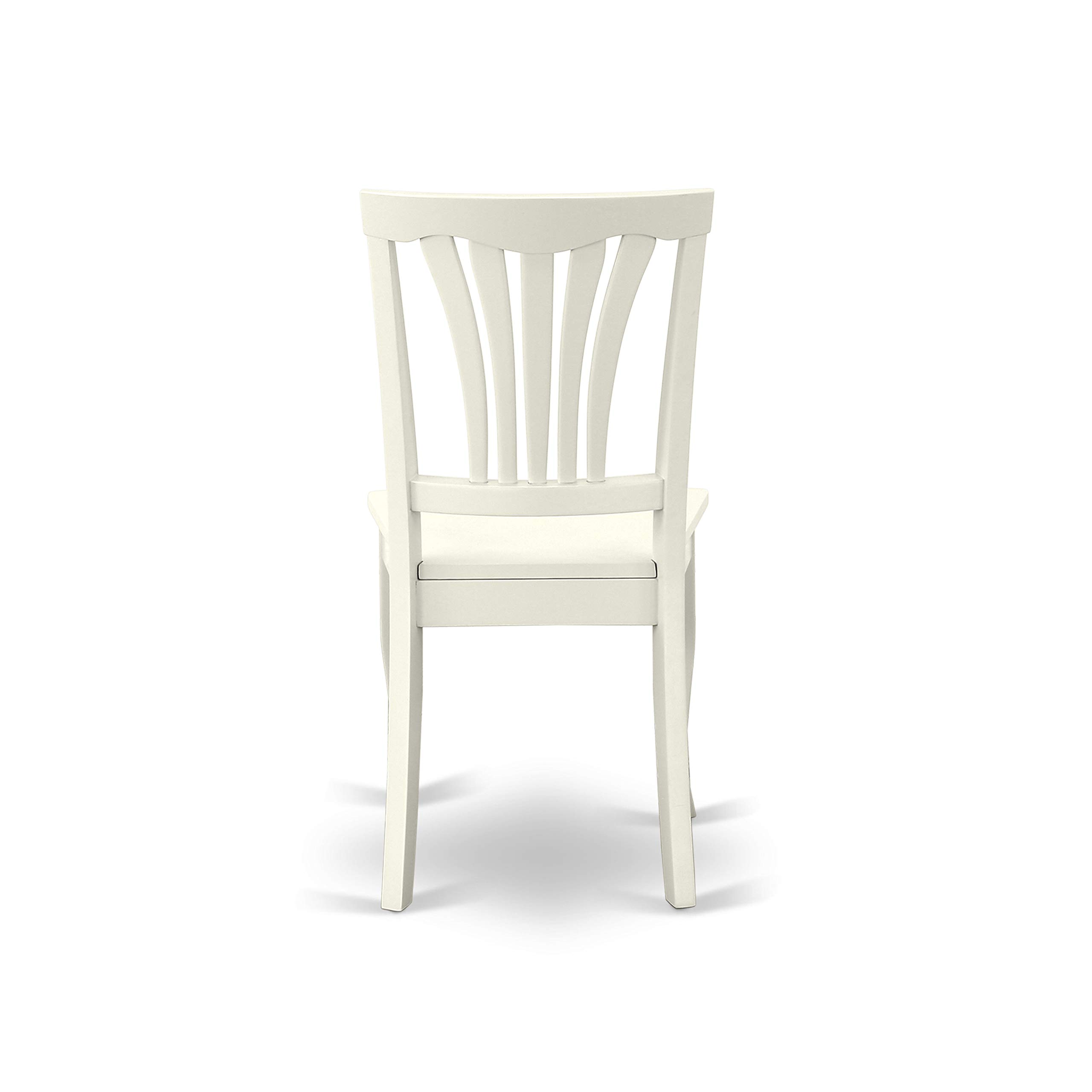 East West Furniture 5-Piece Dinette Set for 4 - Oval Dining Table with Butterfly Leaf & 4 Kitchen Chairs, 40x76 Inch, Linen White - Perfect for Small Kitchens, Breakfast Nooks & Compact Dining Spaces