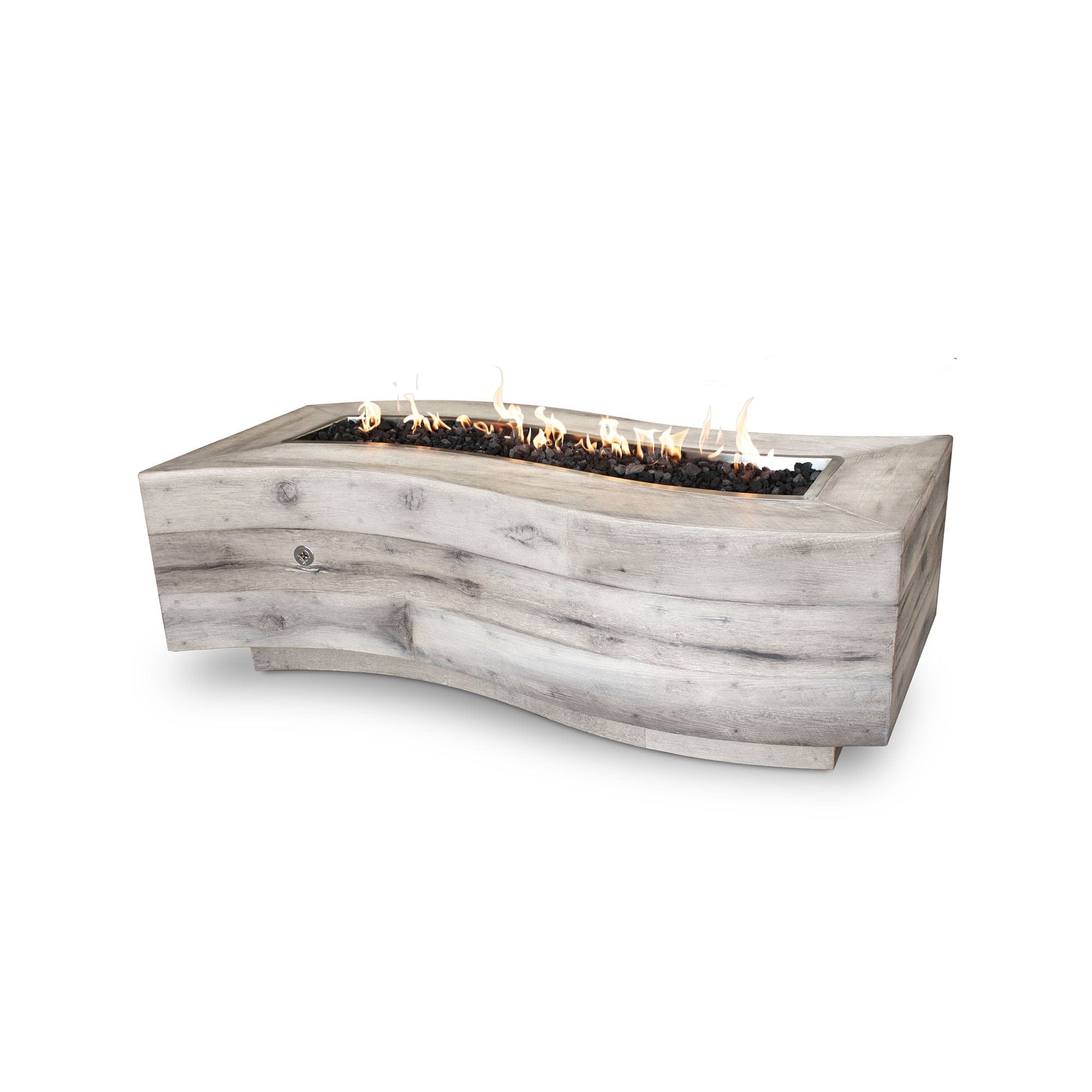 Premium Big Sur Wood Grain Outdoor Fire Pit - Heavy Duty Steel for Backyard, Patio, and Camping - Perfect for Bonfires, S'mores, and Outdoor Gatherings
